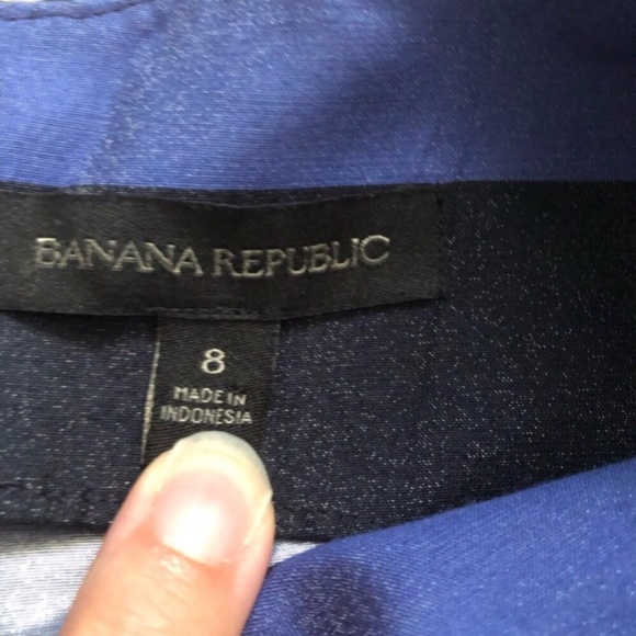 Banana Republic Blue Asymmetrical Sleeveless Tank Top - Picture 3 of 6